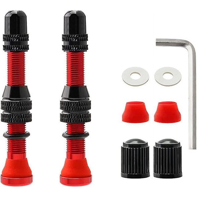 2 piezas de vástago de válvula sin cámara para bicicleta de montaña, vástago de válvula de aleación de aluminio para bicicleta