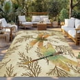 thumbnail image 2 of Vintage Dragonfly Outdoor Rug for Patio/Deck/Porch, Non-Slip Large Area Rug 6 x 9 Ft, Vintage Brown Tree Branch Indoor Outdoor Rugs Washable Area Rugs, Reversible Camping Rug Carpet Runner, 2 of 8