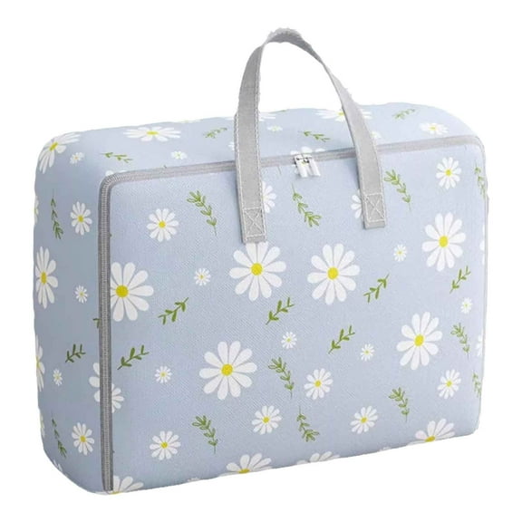 Handheld Cotton Quilt Storage Bags, Large Capacity Organizer with Double Zipper and Reinforced Handles for Moving, Bedding, Dorm, and Home Storage