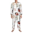 thumbnail image 3 of Balery Watercolor Ladybug Pijama para Hombre de Dos Piezas con Manga Larga, Conjunto de Dormir y Descanso Suave con Bolsillos-X-Large, 3 of 7