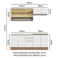 thumbnail image 3 of Cocina Integral 200cm Marrón Blanco Glamy Madesa 03, 3 of 5