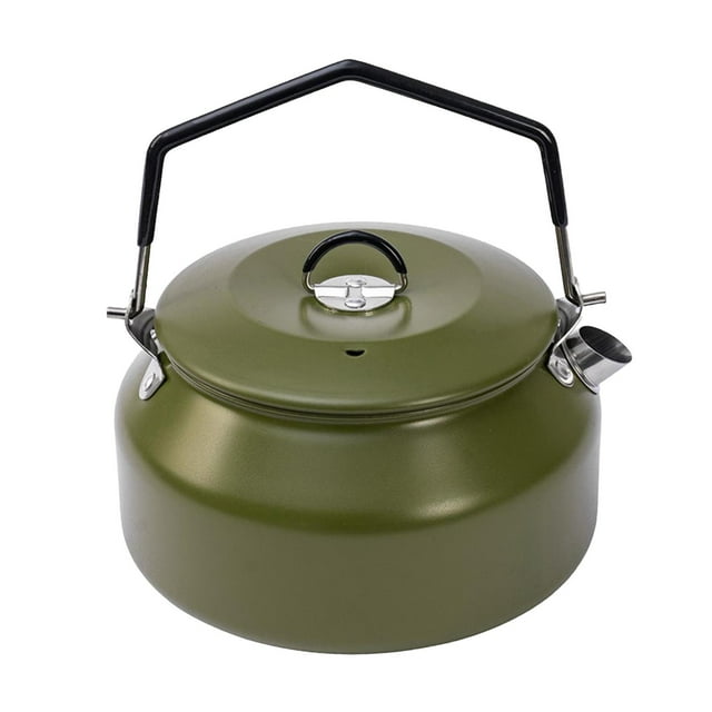 Hervidor de camping shamjiam de Acero inoxidable para acampar verde
