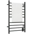 thumbnail image 1 of Ancona Novara Dual Chauffe-serviettes Électrique Mural 10 Barres avec Fil, Noir Mat, 1 of 7