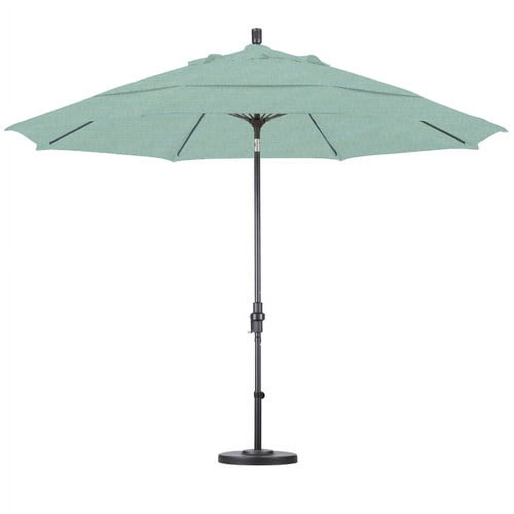 California Umbrella GSCUF118705-5484-DWV 11 ft. Fiberglass Market Umbrella Collar Tilt DV Matted Black-Sunbrella-Brass - image 4 of 7