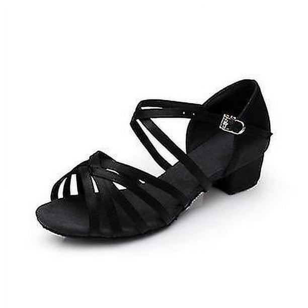 Zapatos de baile para niños, sandalias de alta calidad para niñas, zapatos de salón para niños, Tango, Salsa, baile latino, zapatos de tacón bajo