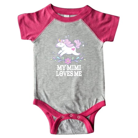 

Inktastic My Mimi Loves Me Unicorn Gift Baby Girl Bodysuit