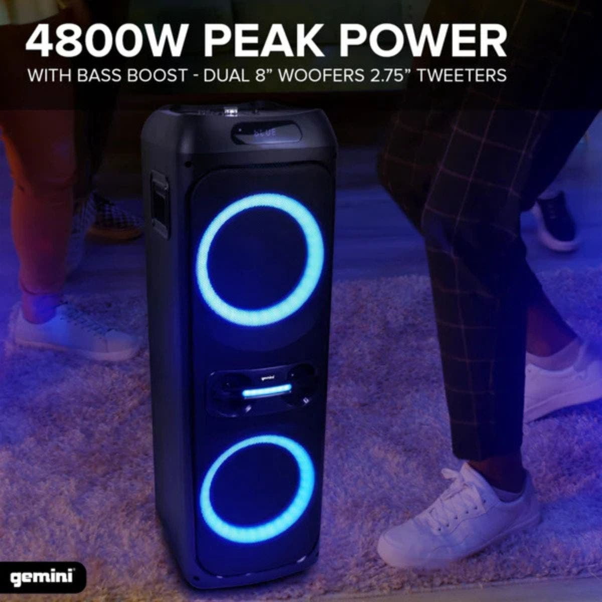 Gemini GHK-2800 Bluetooth Speaker System w/ LED Party Lighting