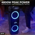 thumbnail image 3 of Gemini GHK-2800 Bluetooth Speaker System w/ LED Party Lighting, 3 of 6