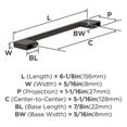 thumbnail image 4 of Amerock Cityscape 5-1/16 inch (128mm) Center-to-Center Oil-Rubbed Bronze Cabinet Pull - 10 Pack, 4 of 5