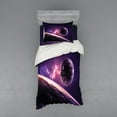 thumbnail image 2 of Ambesonne Galaxy Bedding Set 4 Pcs, Nebula Celestal Cornet, Queen, Magenta Mauve, 2 of 3