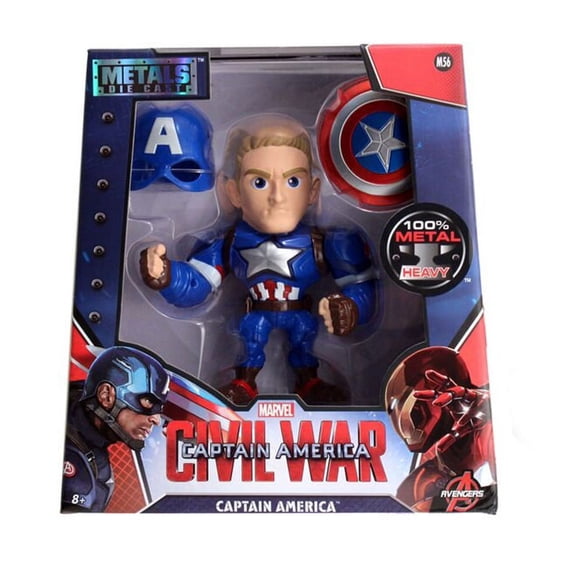 Marvel's Avengers Civil War Captain America Metals Diecast Figure M56 NRFB