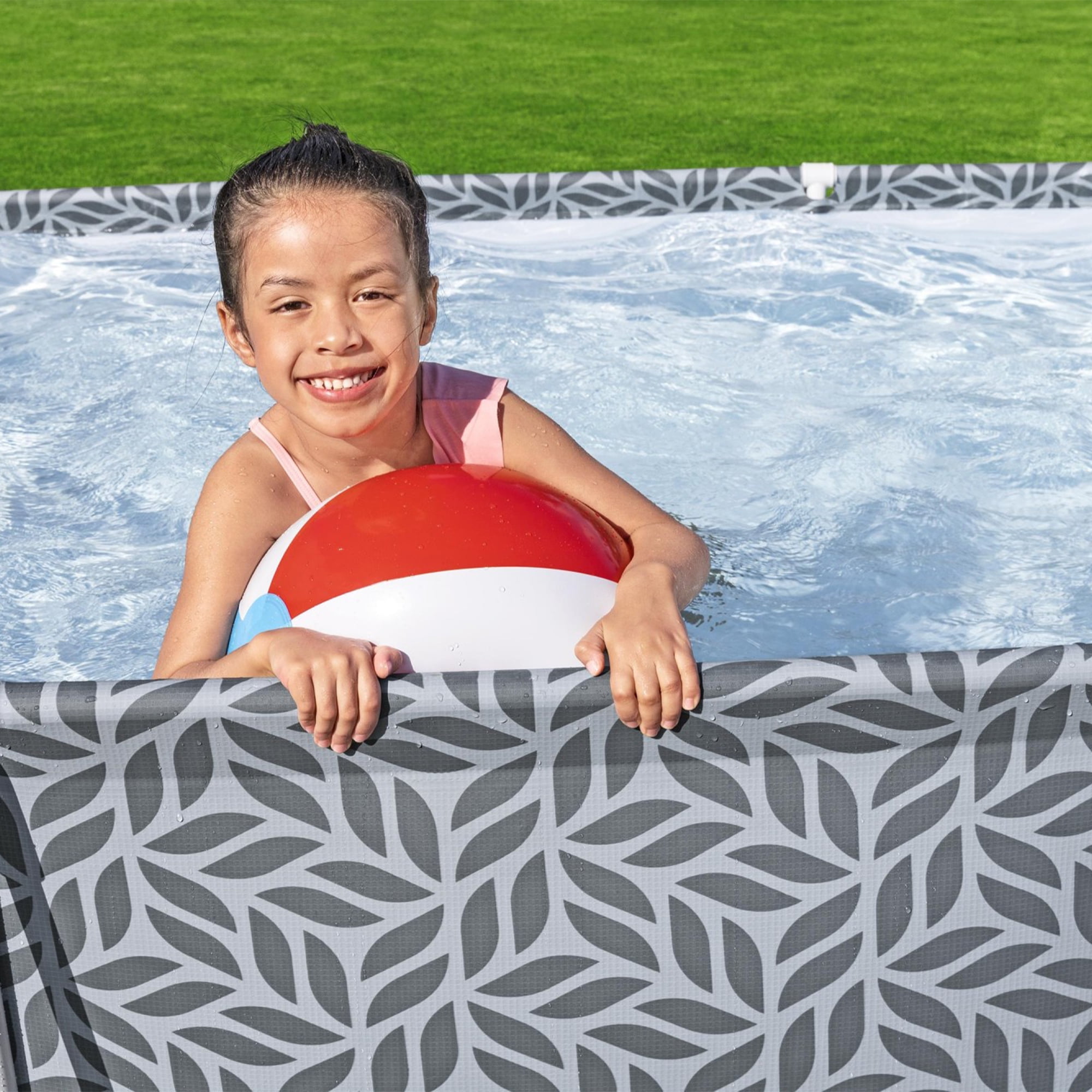 Bestway Steel Pro Rectangle Above Ground Pool Set, 12' x 6'7" x 26"