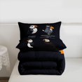 thumbnail image 6 of jejeloiu Kawaii Puffin Queen Comforter Set Kids,Wild Seagull Bird Bedding Comforter Set For Boys,Reversible,3-Piece, 6 of 8