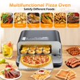 thumbnail image 7 of TLSOL 1800W Electric Pizza Oven & Grill, Black - Digital Temp Control, Portable for Indoor Use, 7 of 7