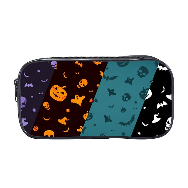 Halloween Print Childrens Pencil Case, Large-capacity Student Pencil Case