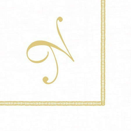 - Monogram Initial N Paper Cocktail Napkins 20pk