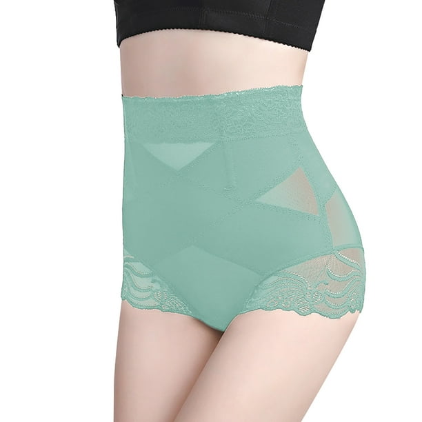 nsendm Female Underwear Adult Maiden form Sleepwear Womens High Waist  Abdominal Underpants Postpartum Corset Waist Lift Hip 2113  Compression(Green, XL) 