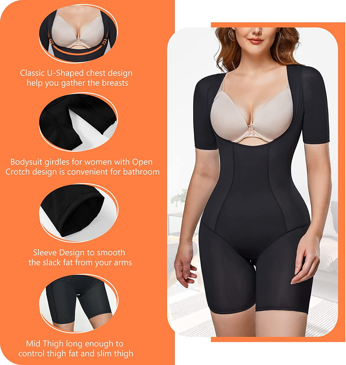 Women Shapewear Bodysuit Seamless Tummy Control Waist Trainer