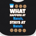 thumbnail image 4 of Inktastic What Happens at Nana's Boys or Girls Baby Bib, 4 of 4