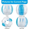 thumbnail image 2 of Adult Bumper Balls (4ft/1.2m) Giant Inflatable Bubble Sumo Balls House Summer Outdoor Toys Backyard Games for Kids Yard Human Hamster Ball Active Play, 2 of 8
