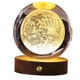 thumbnail image 1 of 3D Crystal Ball Night Light (Moon) with Wooden Base, 1 of 5