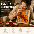 thumbnail image 5 of DIY Fabric Art Kit | No-Sew Fabric Mosaic Wall Art Craft with Frame & Tools, DIY Fabric Wall Art Kit for Adults, Handmade Decorative Picture Craft, Creative Home Decoration Gift (red robin), 5 of 6