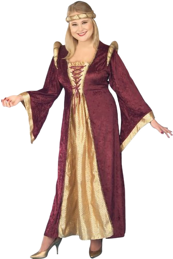 Renaissance Medieval Queen Adult Plus Womens Costume Royal Theme Party Halloween