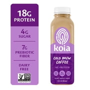 Koia Protein Nutritional Shake, Cold Brew Coffee, 18g Plant Protein, Non-Dairy Ready to Drink