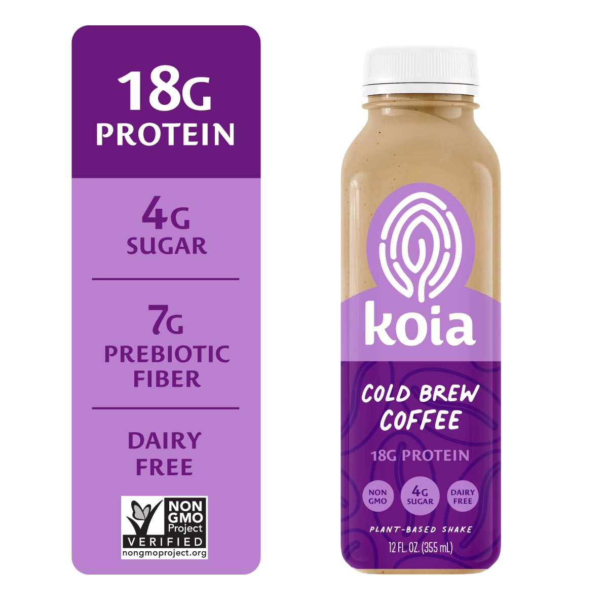 Koia Protein Nutritional Shake, Cold Brew Coffee, 18g Plant Protein, Non-Dairy Ready to Drink