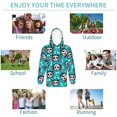 thumbnail image 5 of Fotbe Cartoon Dog And Cat Pattern Youth Pullover Hooded Sweatshirt, Boys Hoodie, Kangaroo Pocket Hoodie for Kids Girls -X-Large, 5 of 6