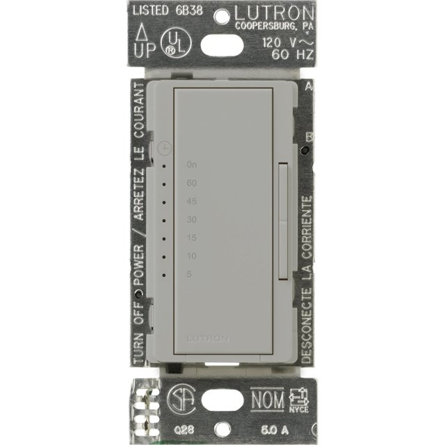 Interruptor temporizador de cuenta regresiva Lutron Maestro MA-T51MN-GR gris