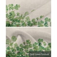 thumbnail image 6 of St. Patrick's Day Linen Curtain Valance for Bedroom/Bathroom/Kitchen/Office/Living/Dining Room Windows, Botanical Plant Watercolor Leaves Lucky Rod Pocket Topper Decorative Cafe Drapes Panel 60"x18", 6 of 6