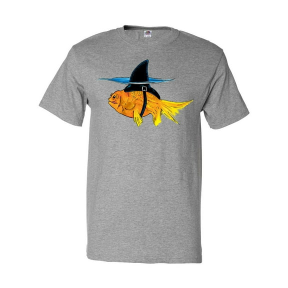 Inktastic Funny Goldfish with Shark Fin T-Shirt