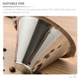 thumbnail image 2 of Filtre à Café Réutilisable en Acier Inoxydable Cône de Filtre à Café, 2 of 8