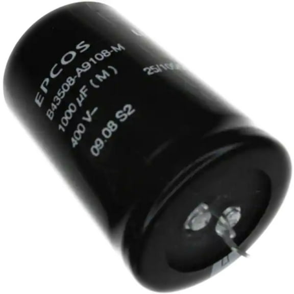 B43508A9108M000 Capacitor Aluminum 1000uF 400V 20% (35 X 55mm) 10mm 0.12 Ohm 2640mA 3000 hr 105, RoHS
