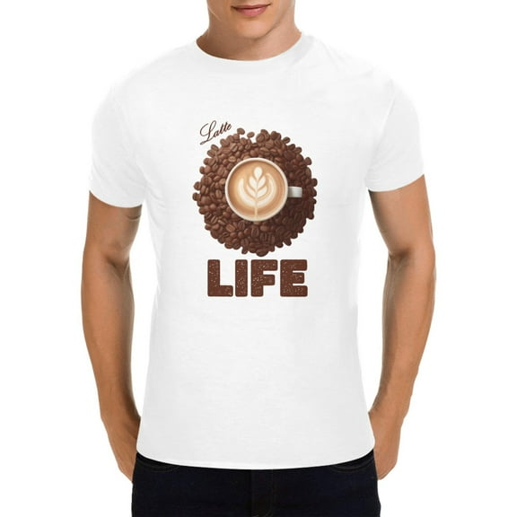 Unisex Shirt - Latte Life - White T-Shirt