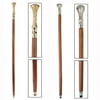 Design Toscano Edwardian Gentleman's Brass and Chrome-Plated Walking Stick Collection: Kingsley & Hambleton