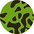 thumbnail image 1 of Ahgly Company Tapis Rond Lavable en Machine Intérieur Transitionnel Vert, 3 Pieds Rond, 1 of 7