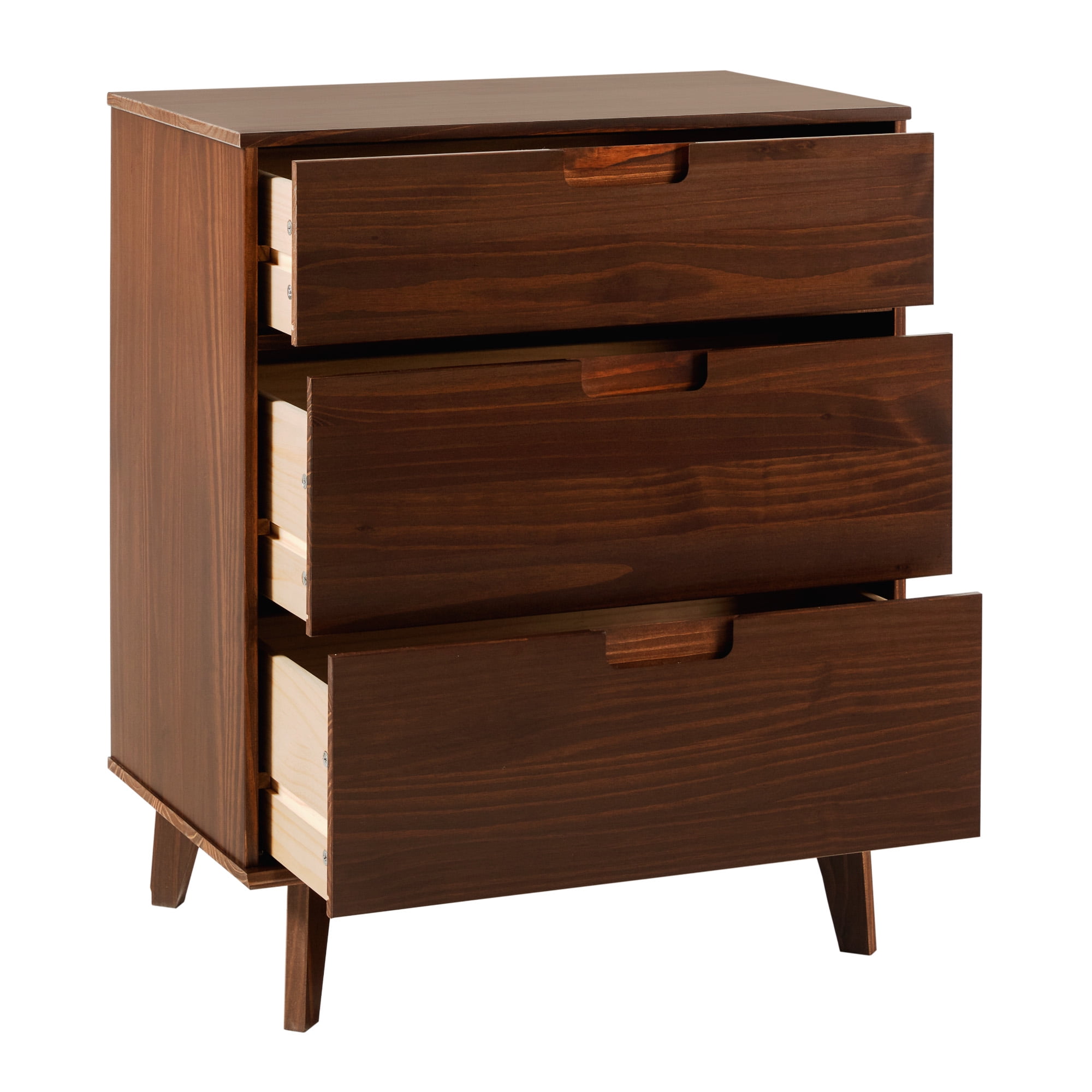 Walker Edison Sonoma 3-Drawer Solid Wood Walnut Dresser