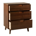 thumbnail image 4 of Walker Edison Sonoma 3-Drawer Solid Wood Walnut Dresser, 4 of 16