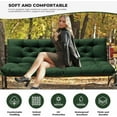 thumbnail image 2 of Porch Swing Cushions, Waterproof Swing Cushions Replacement with Backrest, Outdoor Swing Bench Cushions 2-3 Seater Replacement for Patio Furniture 48x40 (Green), 2 of 12