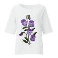thumbnail image 4 of Fiudx Ofertas de La Semana Blusa Holgada con Estampado de Manga 3/4 para Mujer, Estilo Informal, con Estampado de Alzheimers, 4 of 4