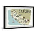 thumbnail image 2 of Marmont Hill Inc. 'Illustrated Map of California' Framed Painting Print 36 x 24, 2 of 5