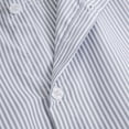 thumbnail image 5 of Men's Casual Loose Fit Striped Long Sleeve Button Down Shirt, Turn Down Collar Top for Spring Fall Daily Outfits, Soft Breathable Cotton Fabric, Relaxed and Comfortable Grey XL, 5 of 5