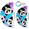 thumbnail image 3 of FMSHPON Tie dye Panda Pattern Xmas Christmas Tree Skirt Stand Mat for Holiday Party Decoration Indoor Outdoor 48 inches, 3 of 6