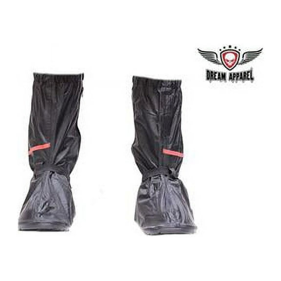Dealer Leather Motorcycle Rain Boot Covers with Rubber Outer Sole - Raingard Legs - Medium