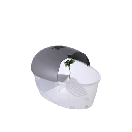 Tnarru Egg-Shaped Double-Layer Turtle Tank with Basking Platform Medium