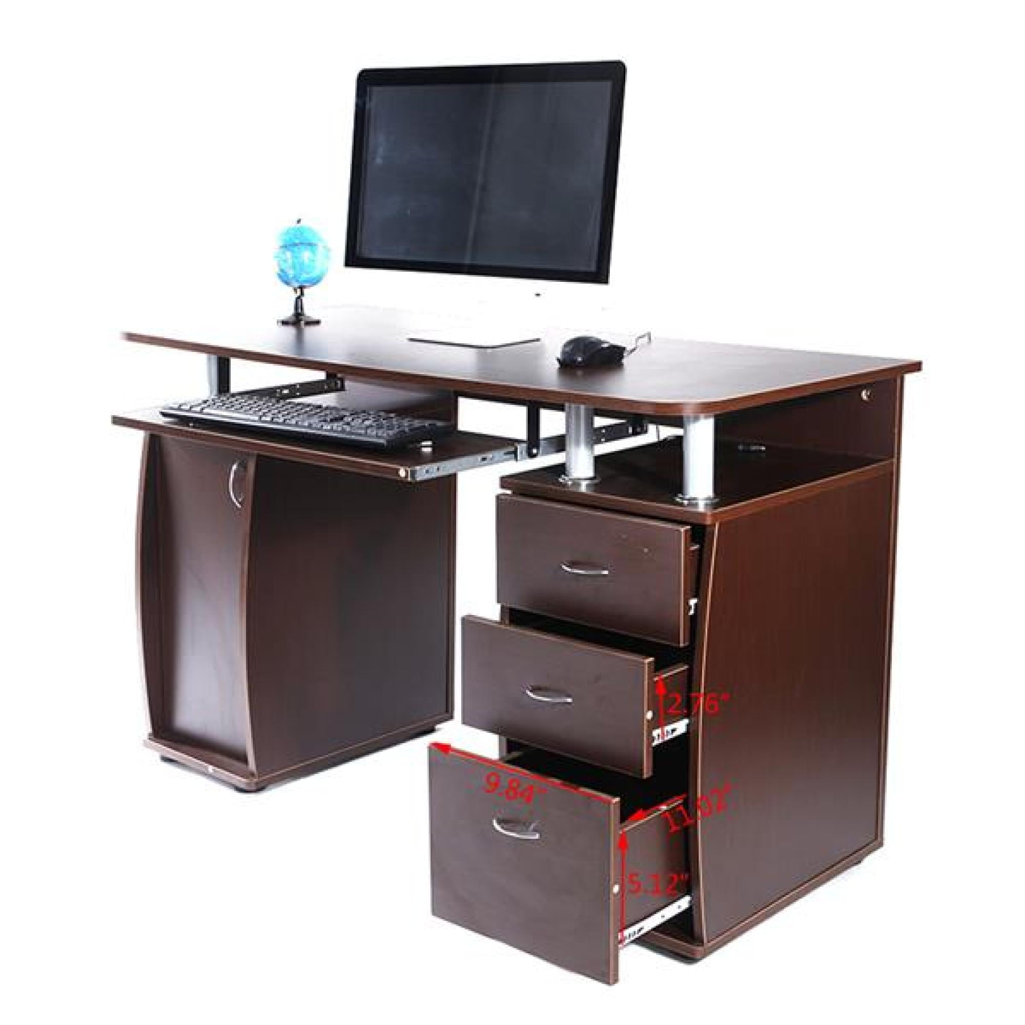 HeavyDuty Computer Workstation Desk With Storage Tray