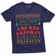 thumbnail image 3 of Mens Funny Christmas T-Shirt Hap-Hap Happiest Christmas Movie Inspired Party Tee Shirt, 3 of 5