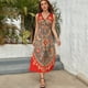 thumbnail image 5 of Vestido Largo Sin Mangas Para Mujer, Paisley Print Traje Informal Para Cumpleaños, Verano, 5 of 5